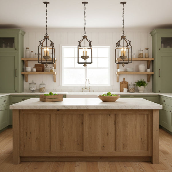 traditional brown iron wood birdcage chandelier
