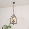 traditional brown iron wood birdcage chandelier