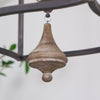traditional brown iron wood birdcage chandelier