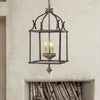 traditional brown iron wood birdcage chandelier