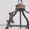 traditional brown iron wood birdcage chandelier