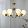traditional copper glass crystal stamen chandelier