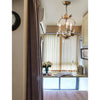 traditional gold crystal iron 3 light chandelier