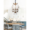 traditional gold crystal iron 3 light chandelier