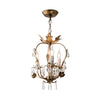 traditional gold crystal iron 3 light chandelier