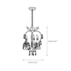 traditional gold crystal iron 3 light chandelier