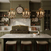 traditional gold crystal iron 3 light chandelier