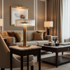 traditional gold fluted glass table lamp