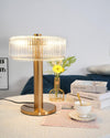 traditional gold fluted glass table lamp