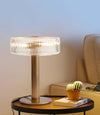 traditional gold fluted glass table lamp