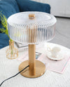 traditional gold fluted glass table lamp