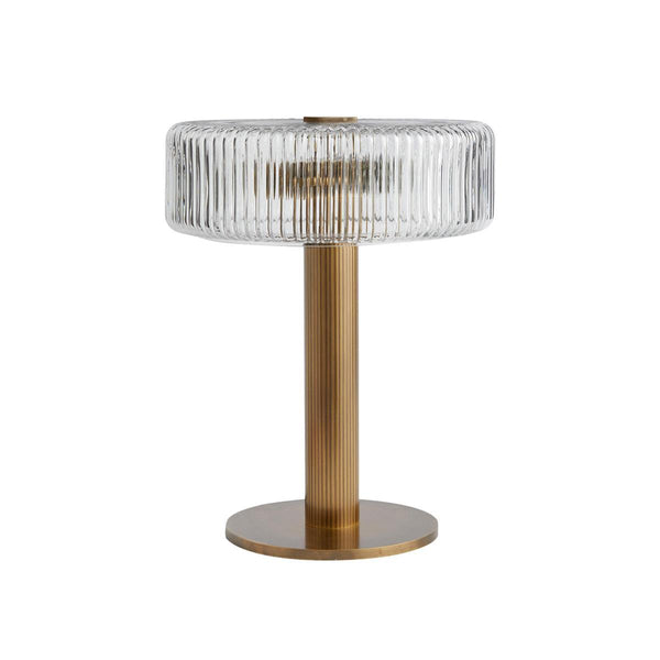 traditional gold fluted glass table lamp