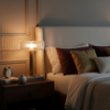 traditional gold fluted glass table lamp