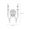 traditional old white iron two light wall sconce