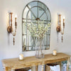 traditional old white wood candle wall sconce