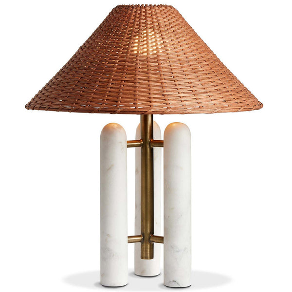 traditional white marble gold table lamp