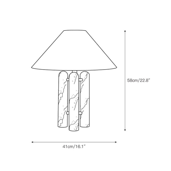 traditional white marble gold table lamp