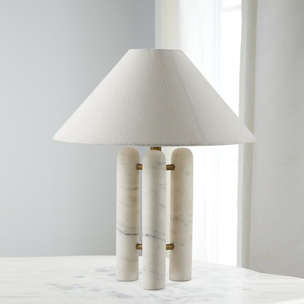 traditional white marble gold table lamp