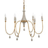 transitional ivory gold wood candle chandelier