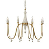 transitional ivory gold wood candle chandelier