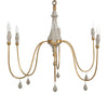 transitional ivory gold wood candle chandelier