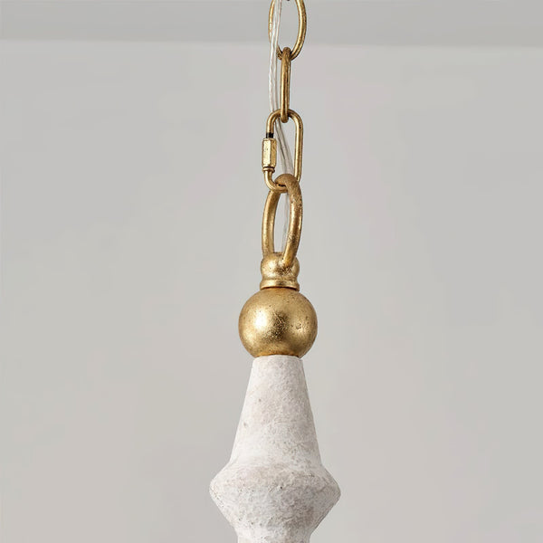 transitional ivory gold wood candle chandelier