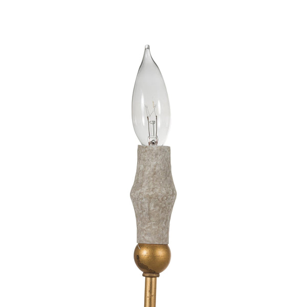 transitional ivory gold wood candle chandelier