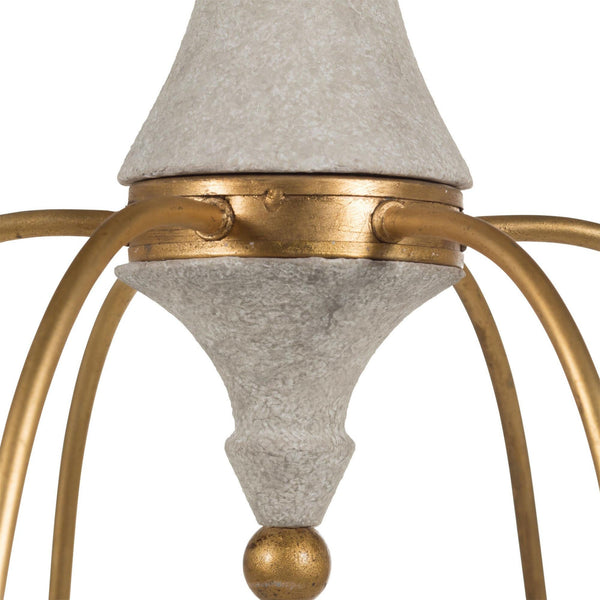 transitional ivory gold wood candle chandelier