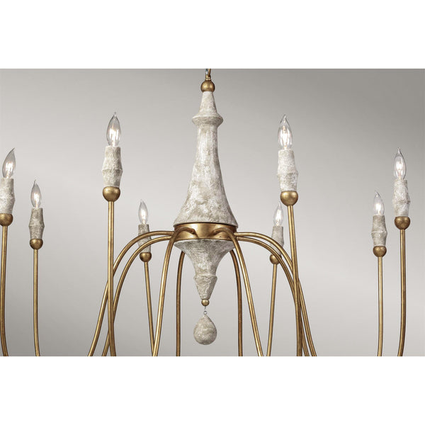 transitional ivory gold wood candle chandelier