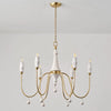 transitional ivory gold wood candle chandelier