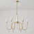 transitional ivory gold wood candle chandelier