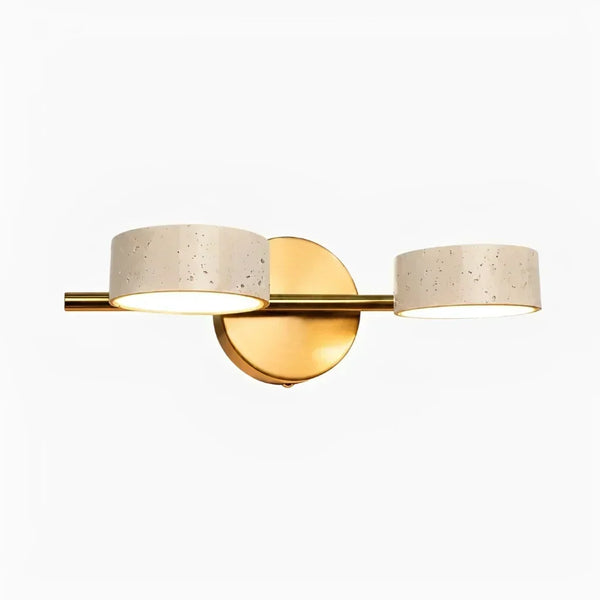 travertine rotatable led vanity wall sconce