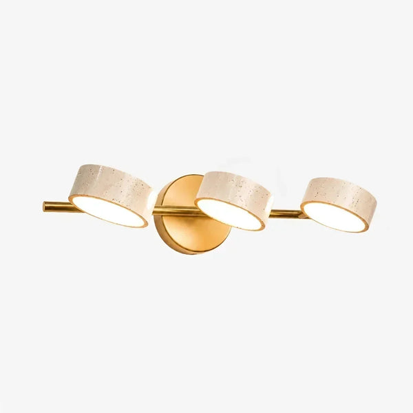travertine rotatable led vanity wall sconce