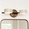 travertine rotatable led vanity wall sconce
