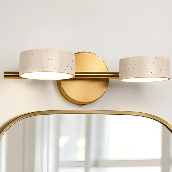 travertine rotatable led vanity wall sconce