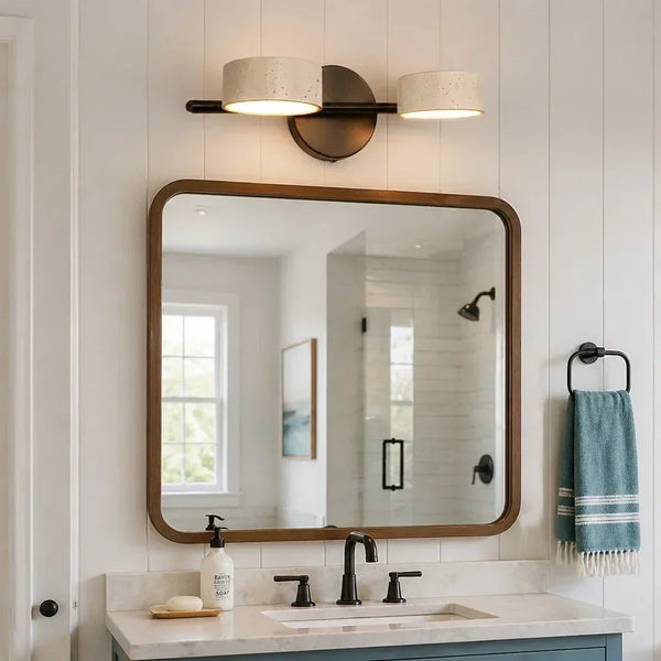 travertine rotatable led vanity wall sconce