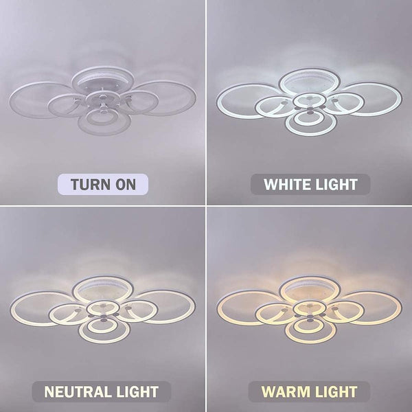 Elegant Semi Flush Mount Ceiling Lights With Unique Overlapping Rings