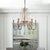 Rustic Farmhouse Wood Bead Chandelier With Teardrops Candle Style Lights
