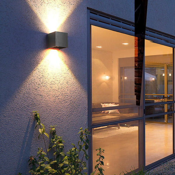 Two Way Luminous Design Outdoor Waterproof Led Wall Light With Adjustable Beam Angle