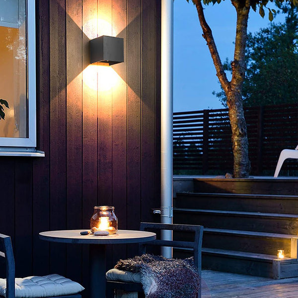 Two Way Luminous Design Outdoor Waterproof Led Wall Light With Adjustable Beam Angle