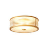 vintage brass white glass flush mount ceiling light