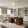 vintage brass white glass flush mount ceiling light