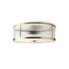 vintage brass white glass flush mount ceiling light