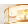 vintage brass white glass flush mount ceiling light