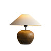 vintage ceramic table lamp with fabric shade