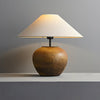 vintage ceramic table lamp with fabric shade
