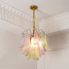 vintage gold murano glass petal chandelier