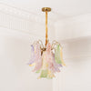 vintage gold murano glass petal chandelier