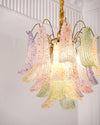 vintage gold murano glass petal chandelier