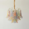 vintage gold murano glass petal chandelier